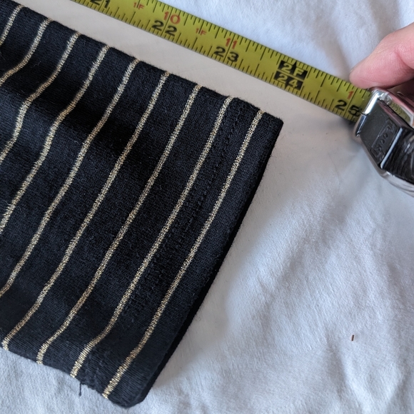 Lauren L/S Black Tee gold stripes - Picture 3 of 13